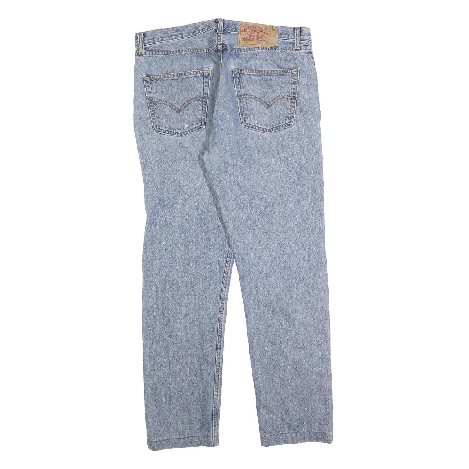 LEVI'S 501 Mens Jeans Blue Regular Straight Denim Light W36 L30 Classic Fit