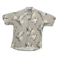 NAUTICA Mens Beige & Cream Floral Linen Blend Shirt S Summer Holiday Casual
