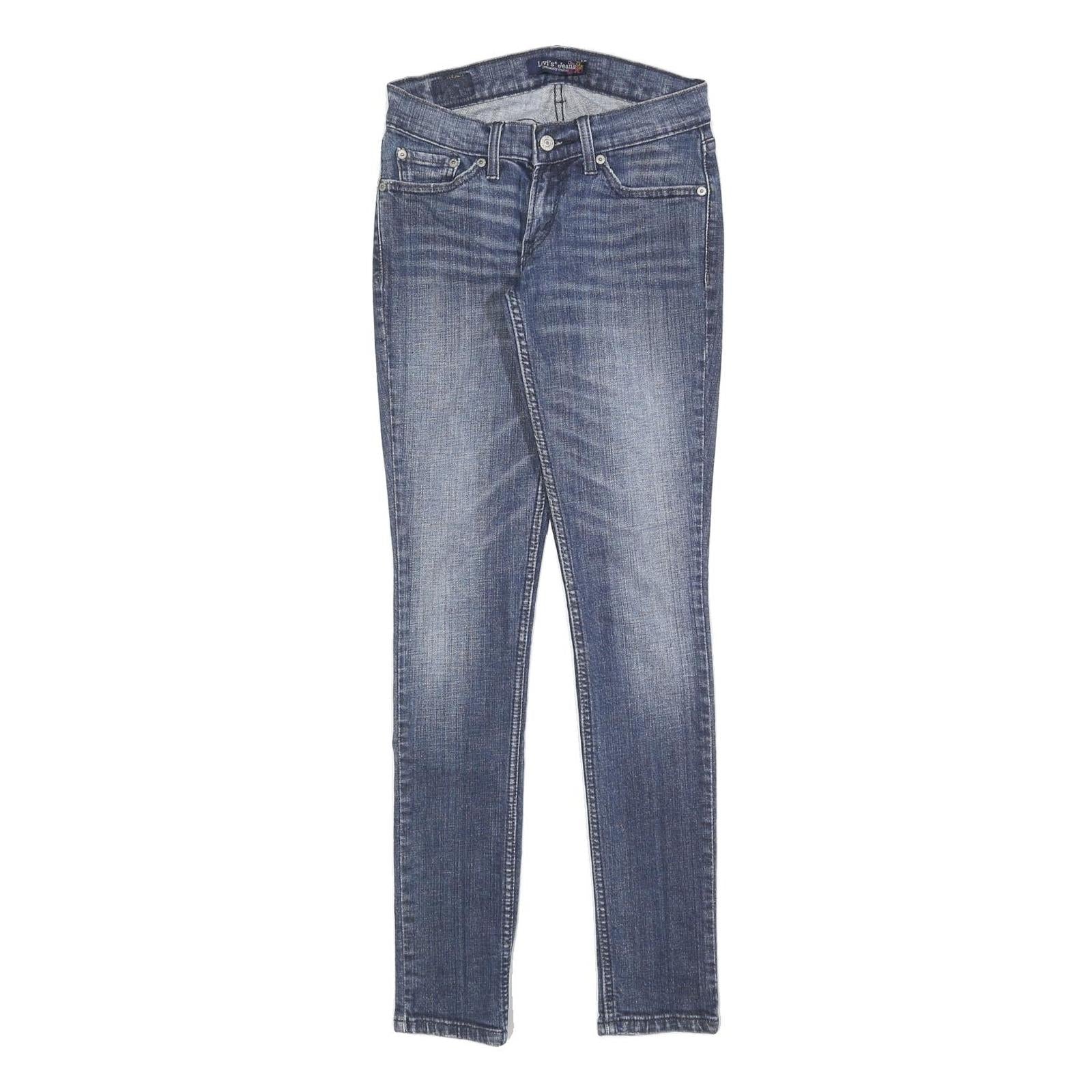 LEVI'S Womens Slim Blue Jeans Denim Medium W26 L30 Classic Fit Stretch Zip
