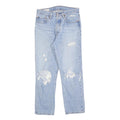 LEVI'S 501 Womens Jeans Blue Regular Straight Denim Light W29 L26 Distressed