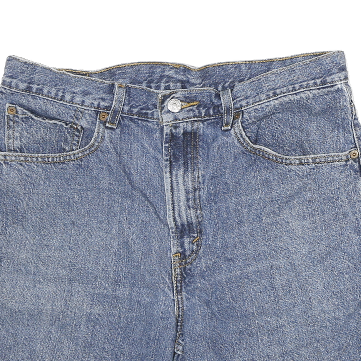 LEVI'S Mens Denim Blue Casual Cut-Off Shorts XL W32 Classic Cotton Blend