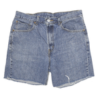LEVI'S Mens Denim Blue Casual Cut-Off Shorts XL W32 Classic Cotton Blend