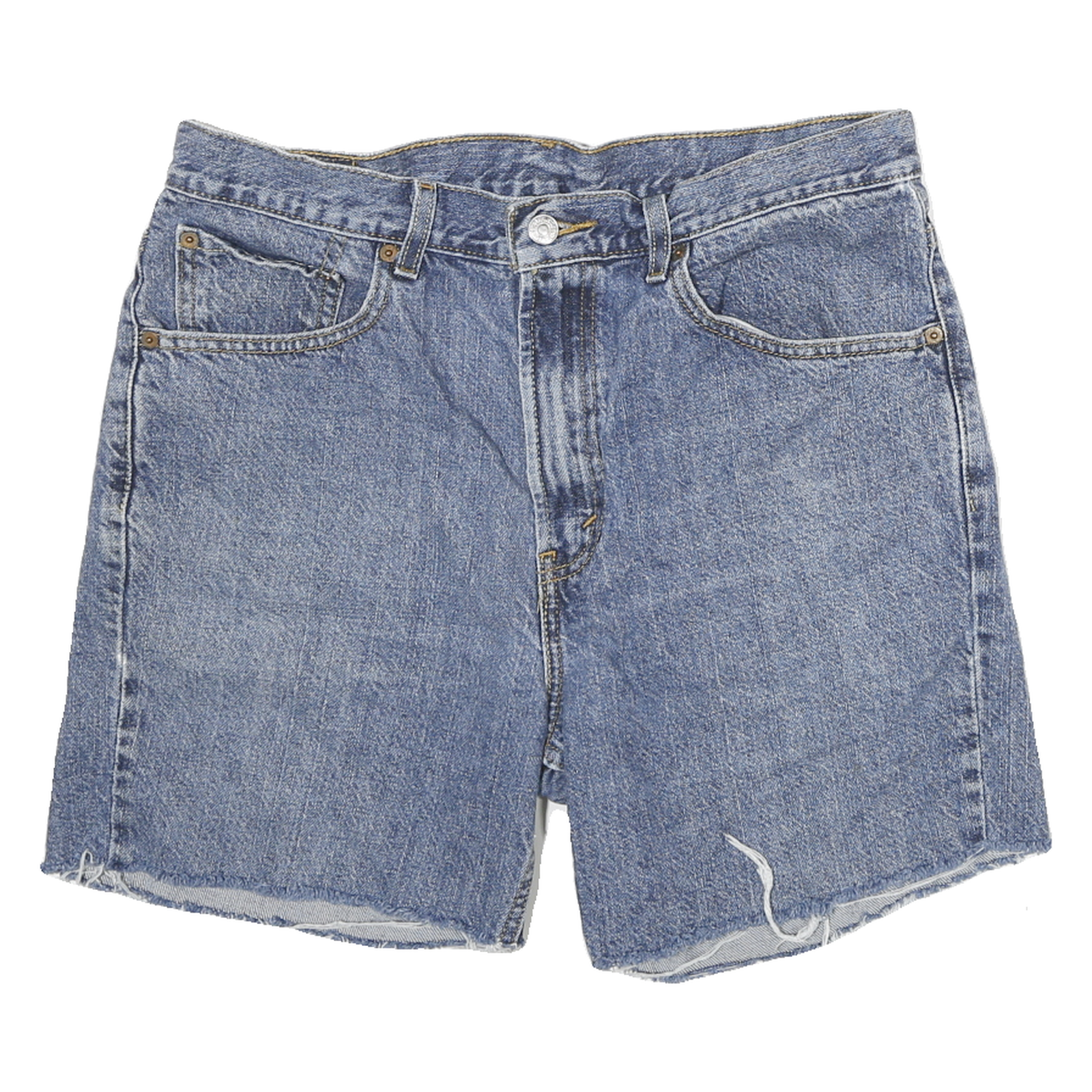 LEVI'S Mens Denim Blue Casual Cut-Off Shorts XL W32 Classic Cotton Blend