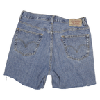 LEVI'S Mens Denim Blue Casual Cut-Off Shorts XL W32 Classic Cotton Blend