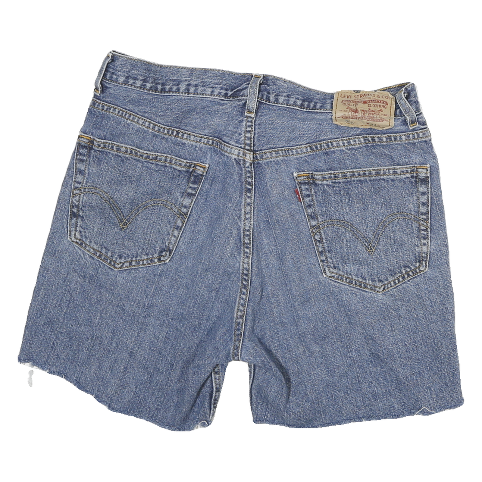LEVI'S Mens Denim Blue Casual Cut-Off Shorts XL W32 Classic Cotton Blend