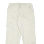 FADED GLORY Womens Cotton Blend Cream Relaxed Cargo Trousers W28 L23 Casual