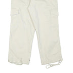 FADED GLORY Womens Cotton Blend Cream Relaxed Cargo Trousers W28 L23 Casual