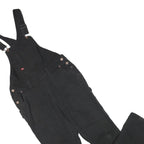 DICKIES Womens Black Cotton Blend Dungarees Regular Fit S W34 L31 Workwear