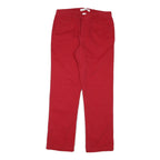 TOMMY HILFIGER Womens Cotton Blend Red Regular Fit Straight Trousers W31 L30