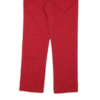 TOMMY HILFIGER Womens Cotton Blend Red Regular Fit Straight Trousers W31 L30