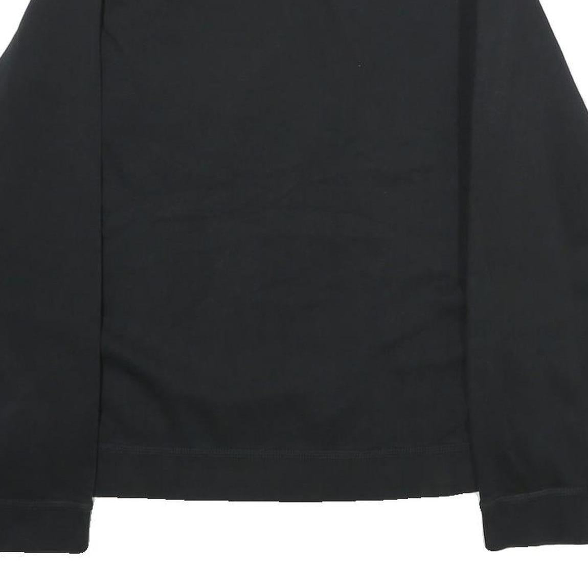 NIKE Womens Black Cotton Blend Crew Neck XL Logo Print Sweatshirt Pullover