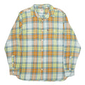 LEVI'S Mens Blue & Orange Check Shirt M Cotton Blend Casual Stylish