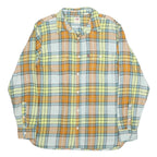 LEVI'S Mens Blue & Orange Check Shirt M Cotton Blend Casual Stylish