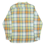 LEVI'S Mens Blue & Orange Check Shirt M Cotton Blend Casual Stylish