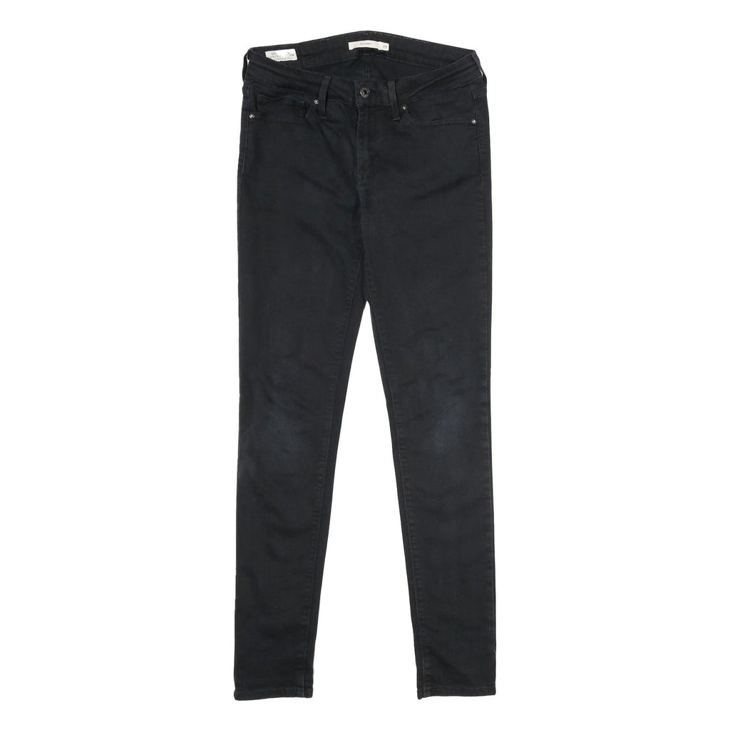 LEVI'S 711 Skinny Womens Jeans Black Slim Skinny Denim Medium W28 L32