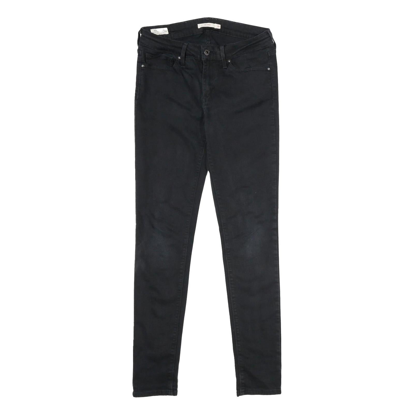 LEVI'S 711 Skinny Womens Jeans Black Slim Skinny Denim Medium W28 L32