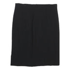 KAREN MILLEN Womens Black Pencil Knee Length Wool Blend Skirt UK 10 Classic
