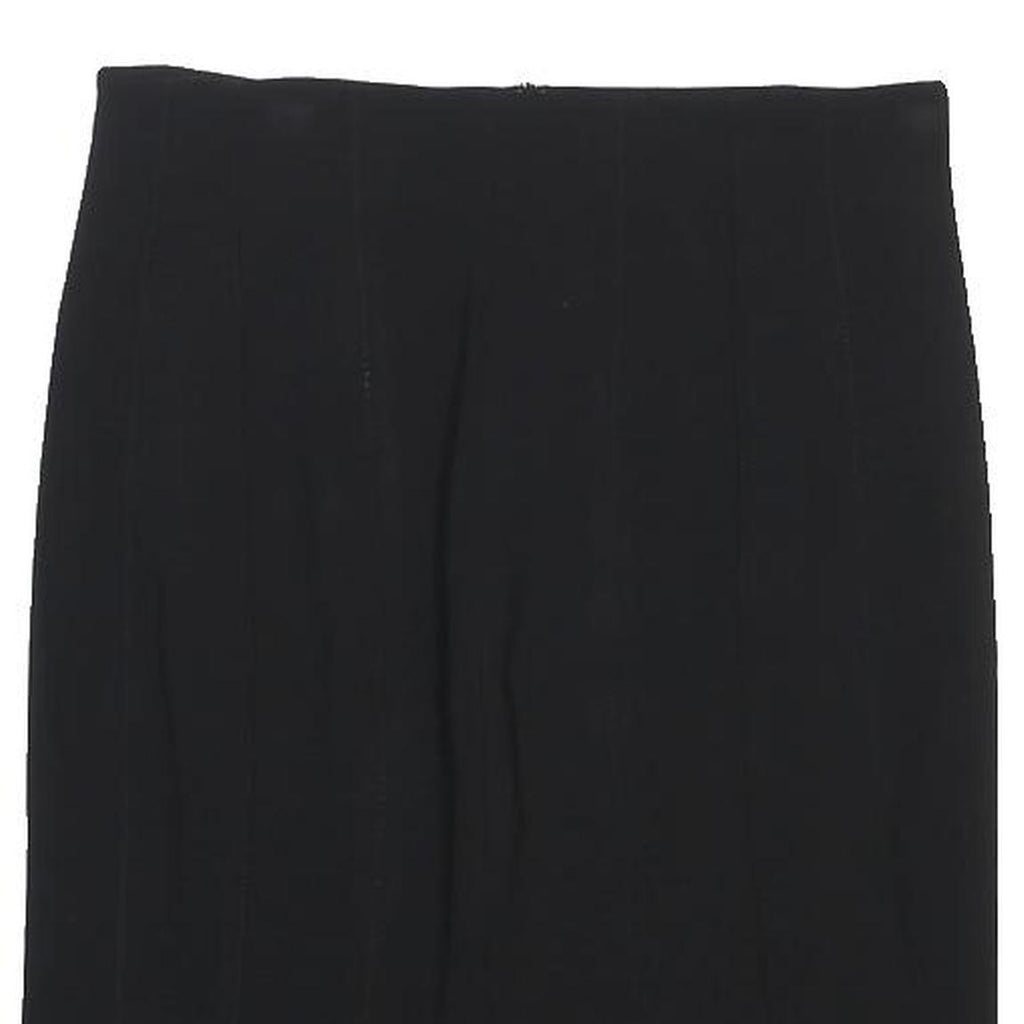 KAREN MILLEN Womens Black Pencil Knee Length Wool Blend Skirt UK 10 Classic