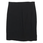 KAREN MILLEN Womens Black Pencil Knee Length Wool Blend Skirt UK 10 Classic