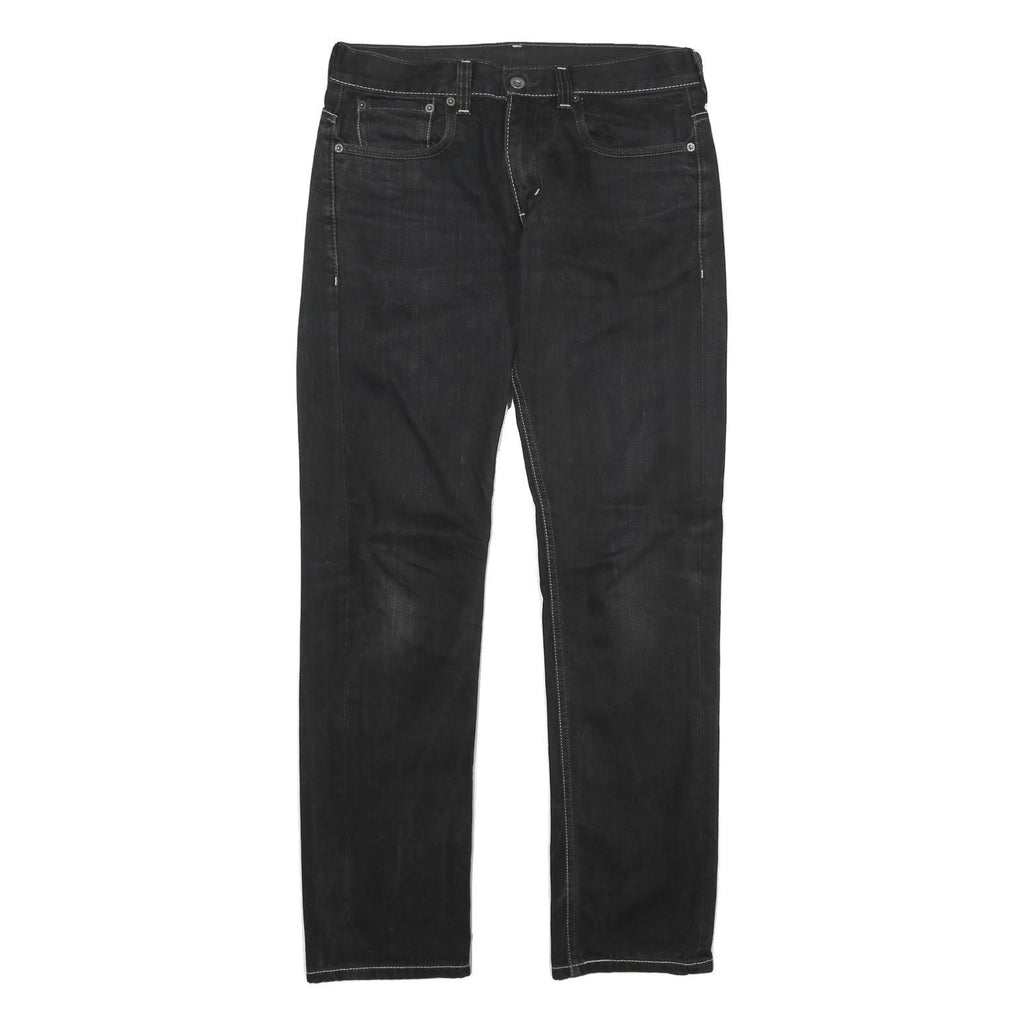 LEVI'S 511 Mens Black Regular Skinny Denim Dark W32 L32 Zip Cotton Jeans