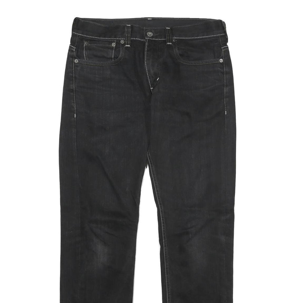 LEVI'S 511 Mens Black Regular Skinny Denim Dark W32 L32 Zip Cotton Jeans