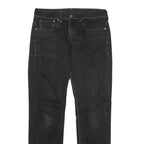 LEVI'S 511 Mens Black Regular Skinny Denim Dark W32 L32 Zip Cotton Jeans