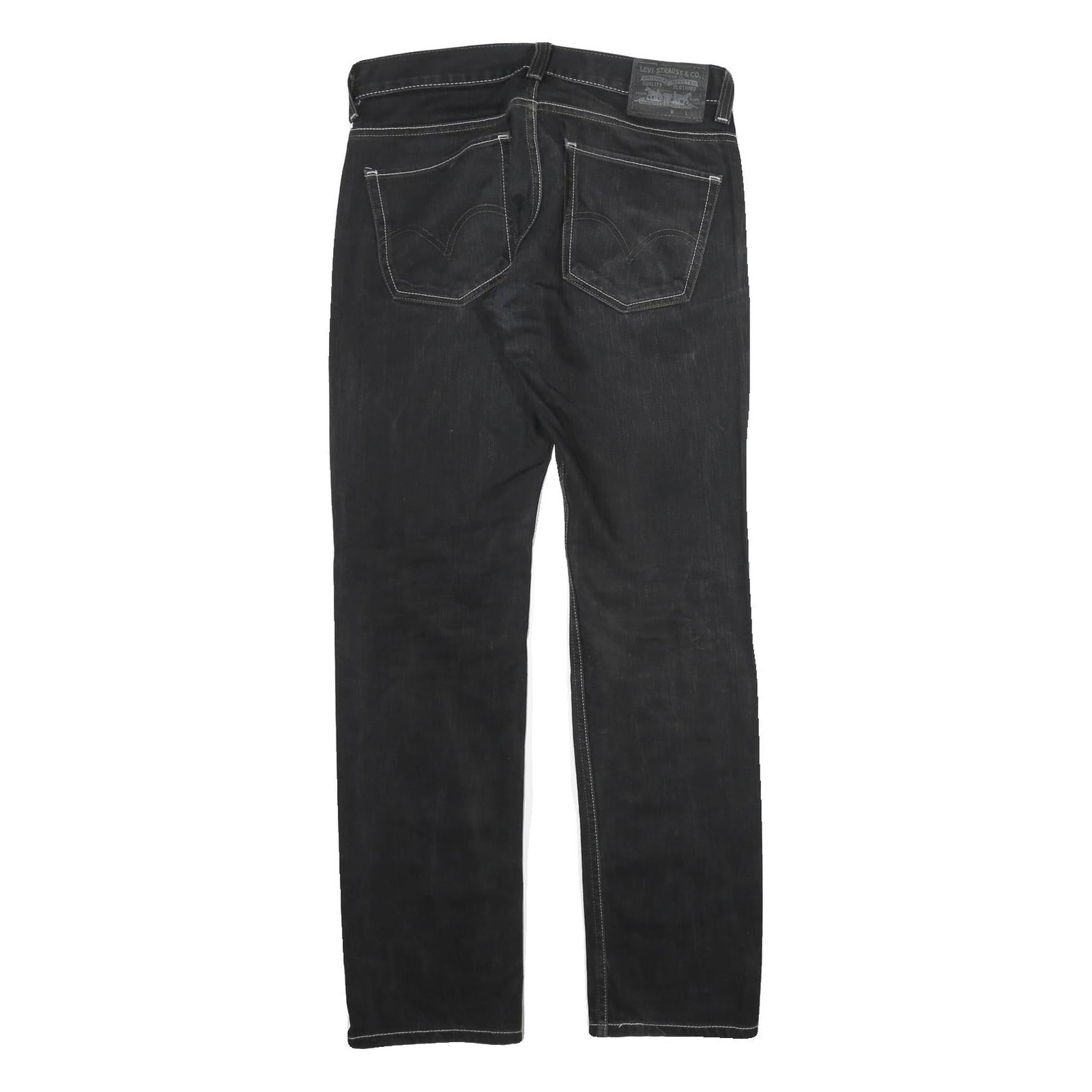 LEVI'S 511 Mens Black Regular Skinny Denim Dark W32 L32 Zip Cotton Jeans