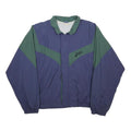 ASICS Mens Blue & Green Nylon Jacket XL Zip Classic Sportswear Casual