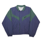 ASICS Mens Blue & Green Nylon Jacket XL Zip Classic Sportswear Casual