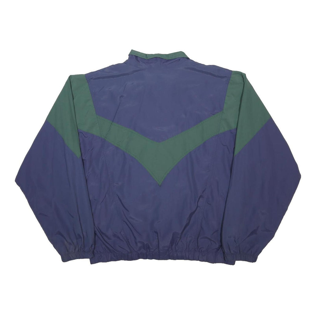 ASICS Mens Blue & Green Nylon Jacket XL Zip Classic Sportswear Casual