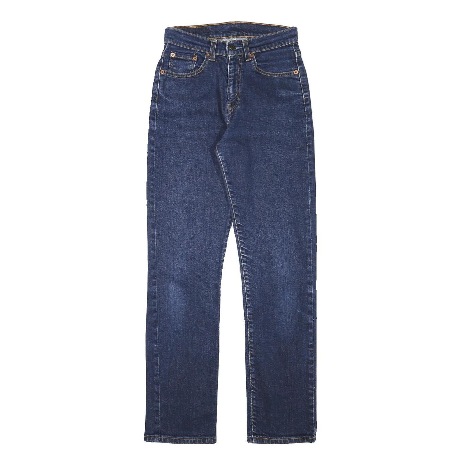 LEVI'S Womens Regular Fit Blue Denim Jeans Cotton Blend Zip W24 L29 Classic