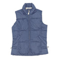SEASALT Womens Blue Sleeveless Puffer Jacket UK 10 Polyester Blend Zip Fastening