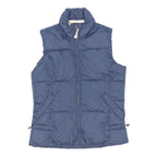 SEASALT Womens Blue Sleeveless Puffer Jacket UK 10 Polyester Blend Zip Fastening