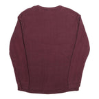 CHAPS Mens Maroon Patterned Cotton Jumper Crew Neck Basic Knit L Comfortable