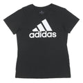 ADIDAS Mens Black Graphic T-Shirt M Short Sleeve Crew Neck Cotton Casual