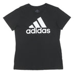 ADIDAS Mens Black Graphic T-Shirt M Short Sleeve Crew Neck Cotton Casual