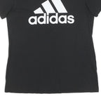 ADIDAS Mens Black Graphic T-Shirt M Short Sleeve Crew Neck Cotton Casual