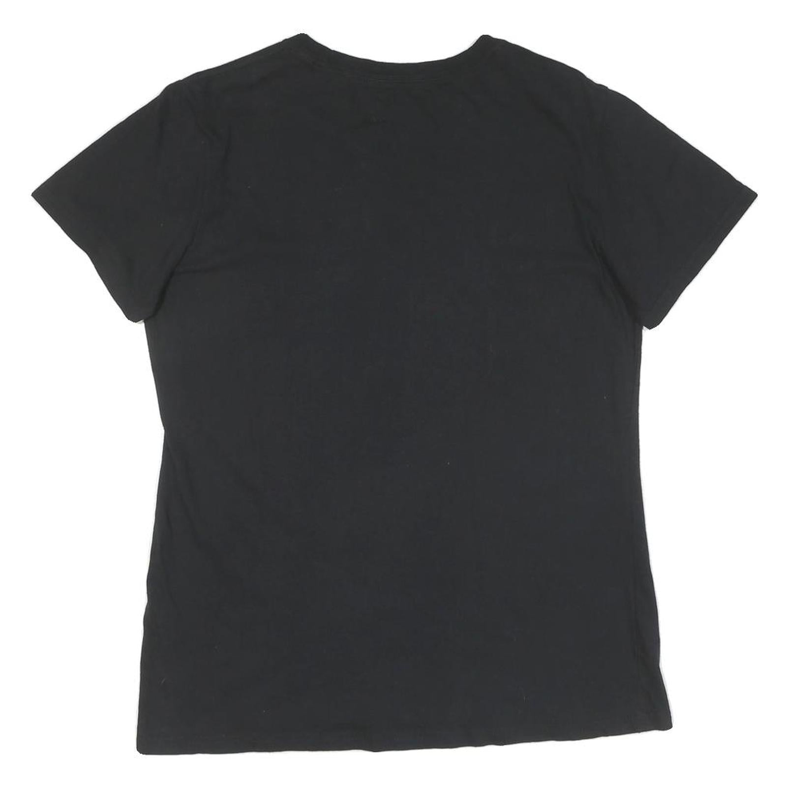 ADIDAS Mens Black Graphic T-Shirt M Short Sleeve Crew Neck Cotton Casual