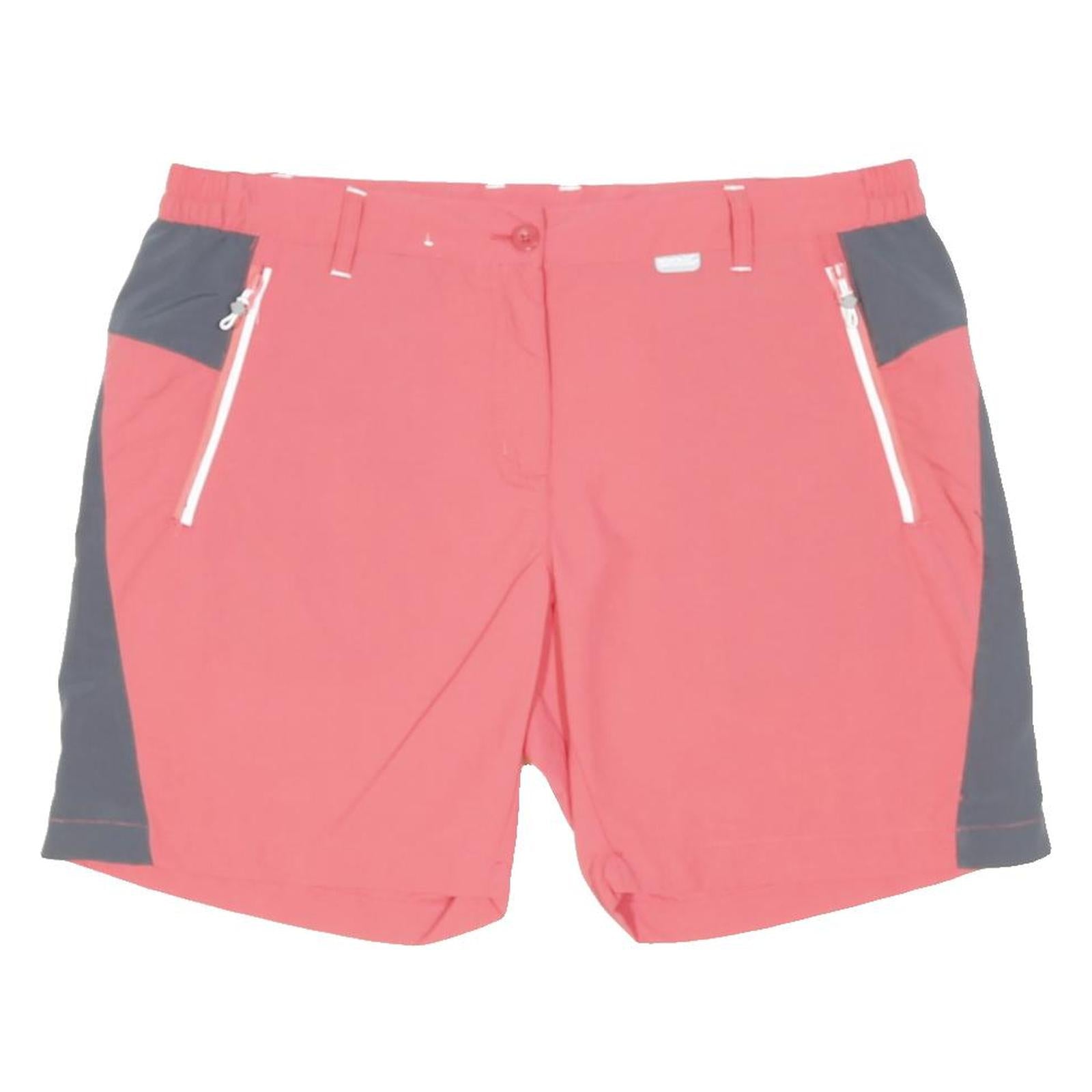 REGATTA Womens Shorts Pink & Grey Casual UK 14 W34 Polyamide Zip Pockets