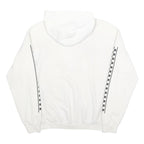 COCA COLA Womens White Pullover Hoodie M Checkered Graphic Print