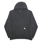 CARHARTT Mens Black Hoodie XL Cotton Blend Pullover Workwear Casual