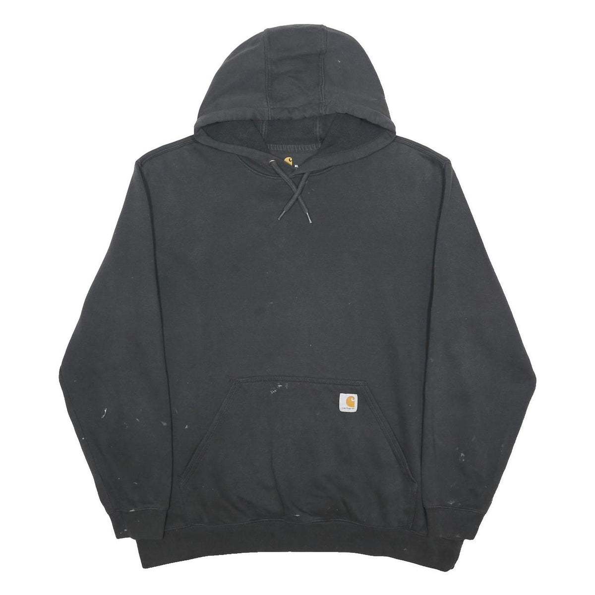 CARHARTT Mens Black Hoodie XL Cotton Blend Pullover Workwear Casual