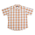 WRANGLER Mens Orange & White Check Shirt XL Cotton Blend Casual Western Style