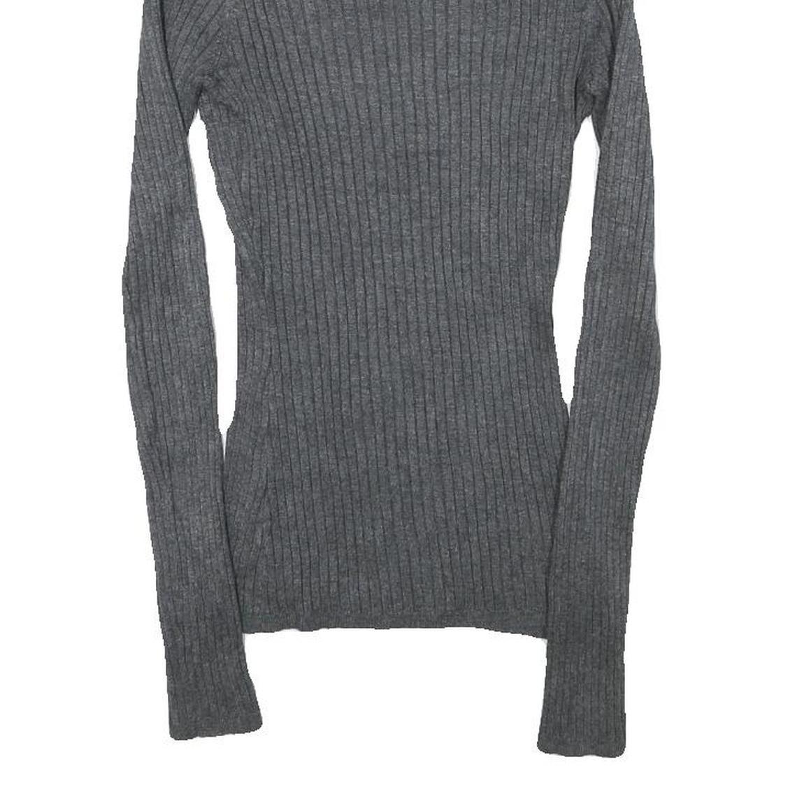 INC Womens Grey Plain Jumper Roll Neck Basic Knit M Ribbed Stretch Fit