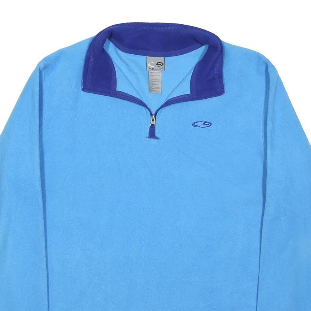 CHAMPION Womens Blue & Purple Plain Pullover Crew Neck Basic Knit L Soft Cotton