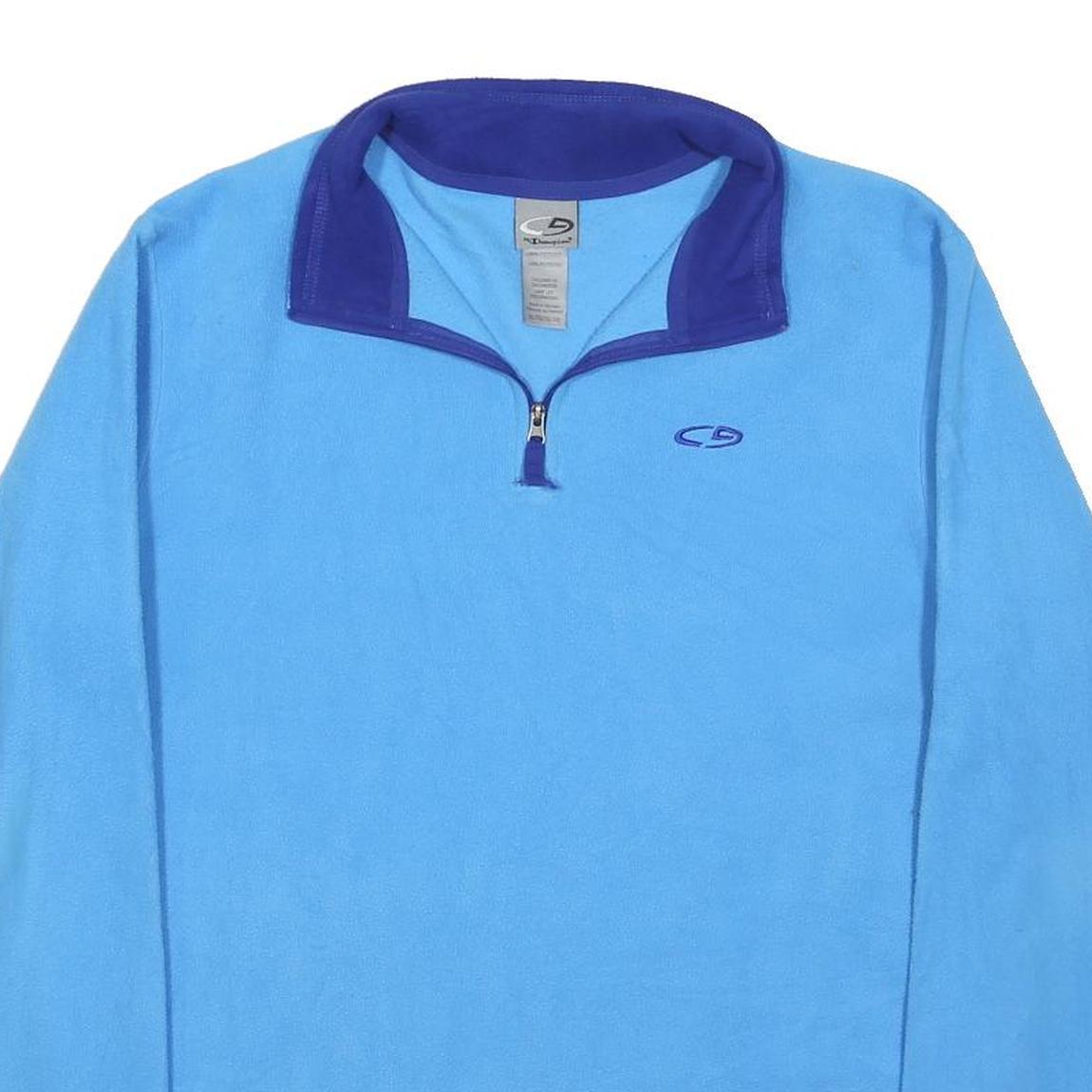 CHAMPION Womens Blue & Purple Plain Pullover Crew Neck Basic Knit L Soft Cotton