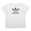 ADIDAS Mens White Graphic T-Shirt L Short Sleeve Crew Neck Cotton Blend Casual