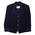 ALBERT NIPON SUITS Womens Blazer Coat Blue Wool S