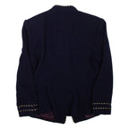 ALBERT NIPON SUITS Womens Blazer Coat Blue Wool S