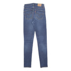 LEVI'S 721 Womens Jeans Blue Slim Skinny Denim Medium W26 L32 Classic Zip